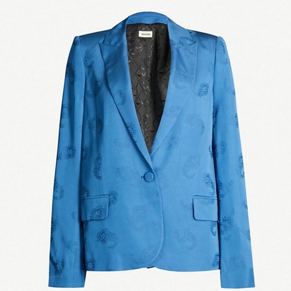 Zadig & Voltaire Jackets & Blazers - NWT Zadig & Voltaire blue blazer jacket paisley